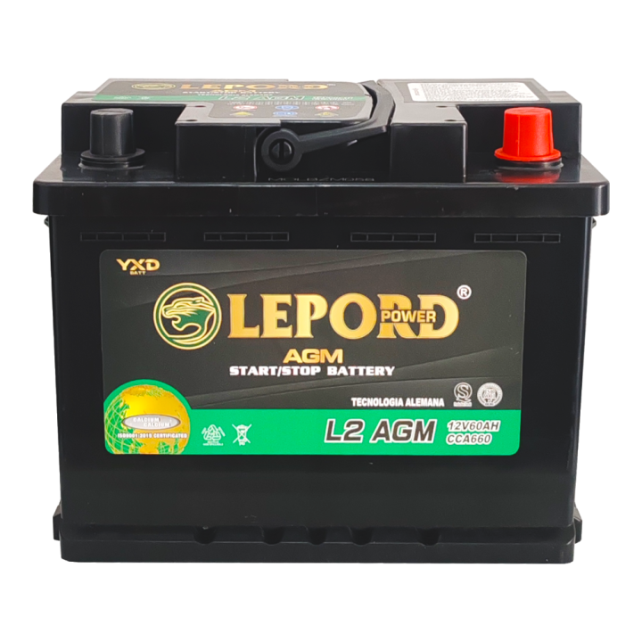 Bateria Lepord Agm Ln2 60ah Start Stop