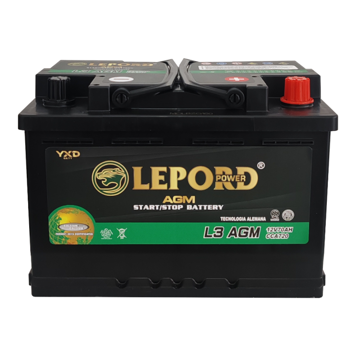 Bateria Lepord Agm Ln3 70ah Start Stop