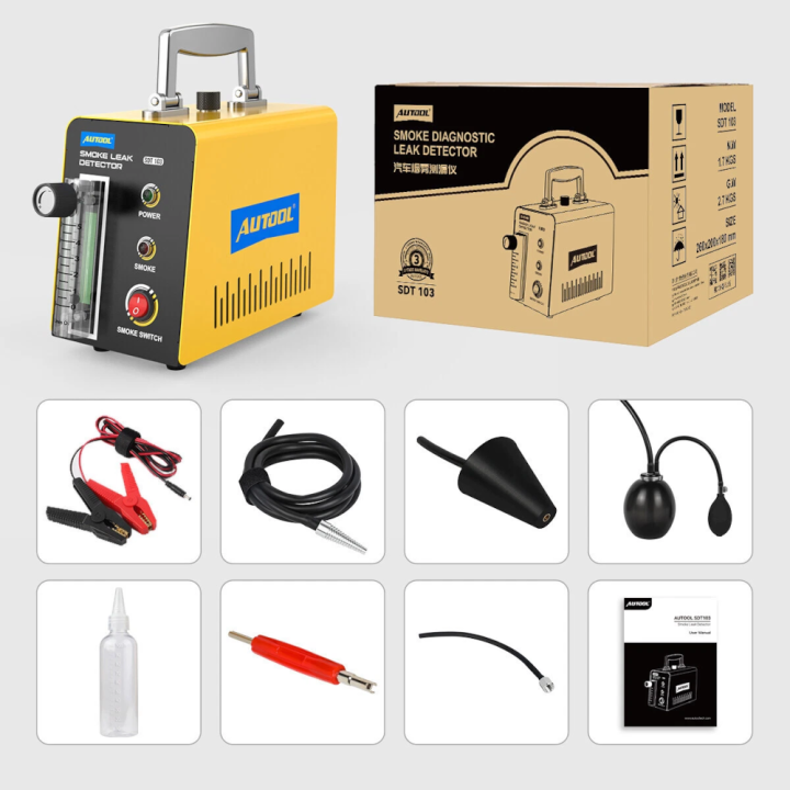 Detector de Fugas de Humo AUTOOL SDT103 | Máquina de Diagnóstico EVAP 12V"
