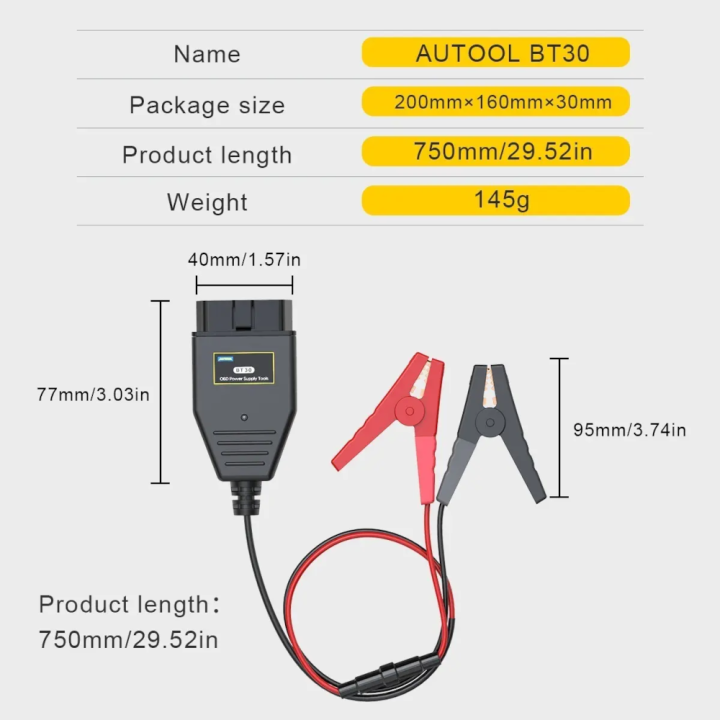Protector De Memoria Para Ecu Y Eme Para Coche Autool Bt30