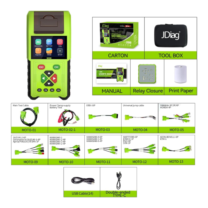 Scanner Multimarca Para Motocicletas M200