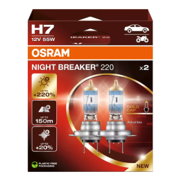 Bombillos Osram H7 Night Breaker 220%